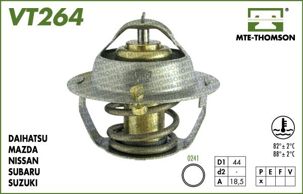 MTE-Thomson VT264.88 - Термостат охлаждающей жидкости / корпус autodif.ru