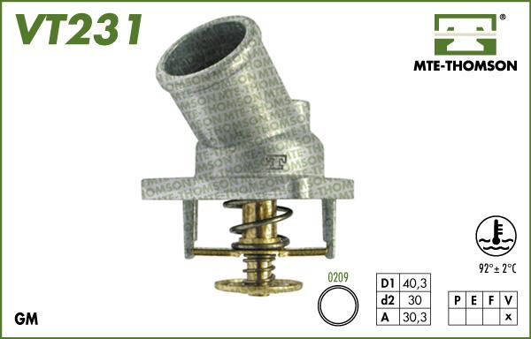 MTE-Thomson VT231.92 - Термостат охлаждающей жидкости / корпус autodif.ru