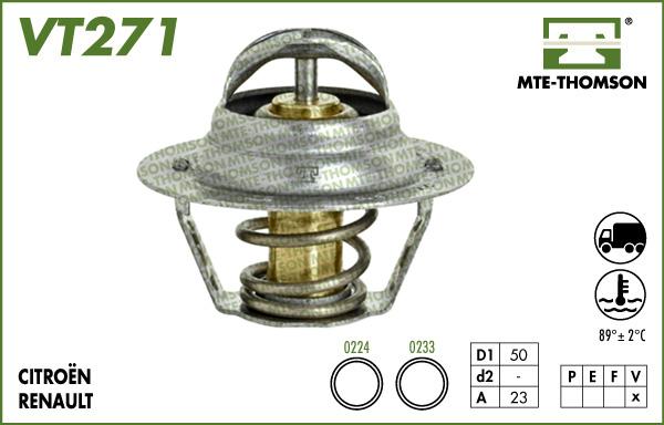 MTE-Thomson VT271.89 - Термостат охлаждающей жидкости / корпус autodif.ru
