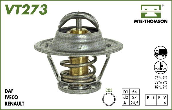 MTE-Thomson VT273.82 - Термостат охлаждающей жидкости / корпус autodif.ru