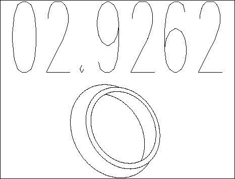 MTS 02.9262 - Уплотнительное кольцо, труба выхлопного газа autodif.ru