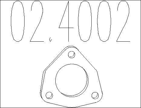 MTS 02.4002 - Уплотнительное кольцо, труба выхлопного газа autodif.ru