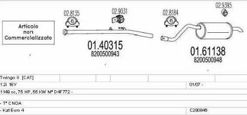 MTS C280846015944 - Система выпуска ОГ autodif.ru