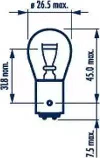Narva 17881 - Лампа накаливания, фонарь сигнала тормоза / задний габаритный autodif.ru