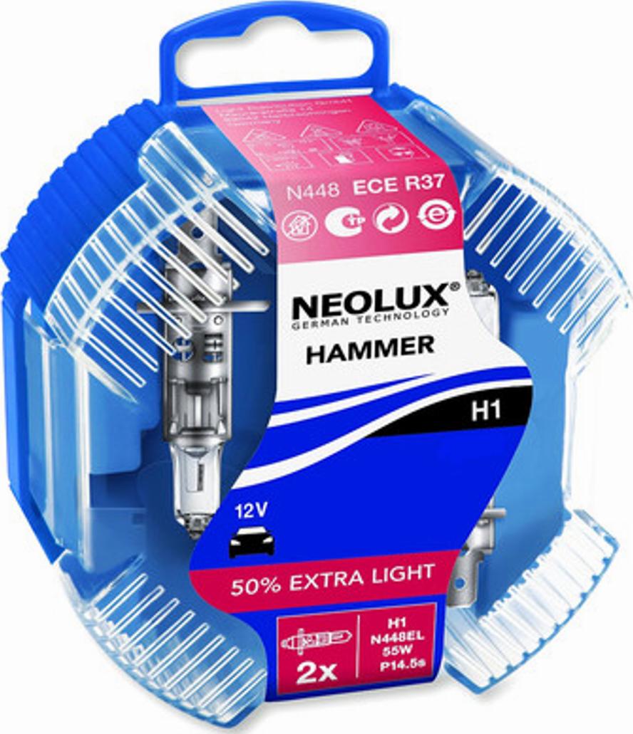 NEOLUX® N448EL-DUOBOX - Лампа накаливания, противотуманная фара autodif.ru