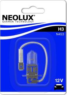 NEOLUX® N453-01B - Лампа галогенная блистер 1шт H3 12V 55W PK22s Standart (стандартные характеристики) autodif.ru