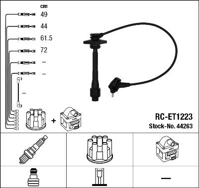 NGK 44263 - Комплект проводов зажигания autodif.ru