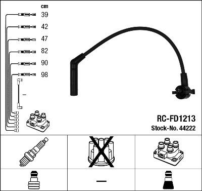 NGK 44222 - Провода высоковольтные, комплект autodif.ru