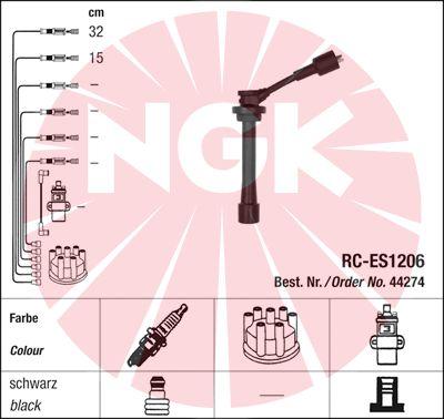 NGK 44274 - Комплект высоковольтных проводов 44274 autodif.ru
