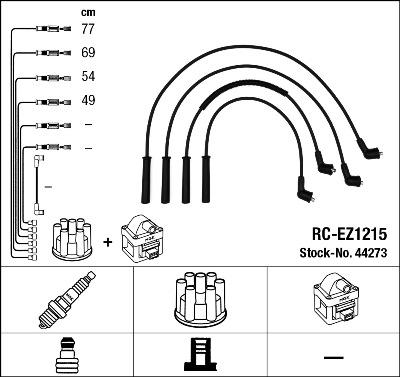 NGK 44273 - Комплект проводов зажигания autodif.ru