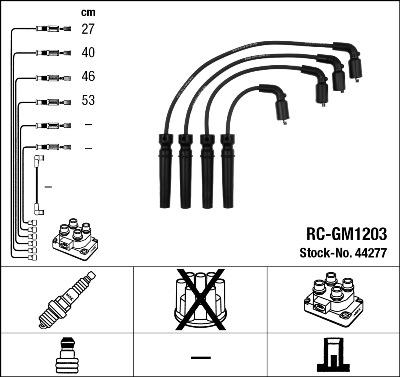 NGK 44277 - Провода зажигания (к-т) (RC-GM1203) autodif.ru