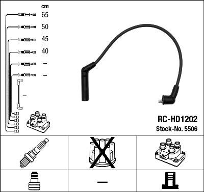 NGK 5506 - Провода зажигания к-т RC-HD1202 5506 autodif.ru