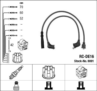NGK 8091 - Комплект проводов зажигания autodif.ru