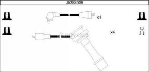 Nipparts J5388006 - Комплект проводов зажигания autodif.ru