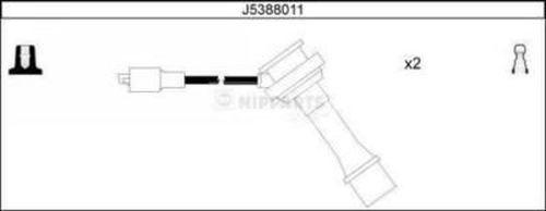 Nipparts J5388011 - Комплект проводов зажигания autodif.ru