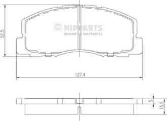 Nipparts J3605025 - Тормозные колодки, дисковые, комплект autodif.ru