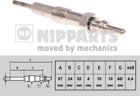 Nipparts N5711035 - Свеча накаливания autodif.ru