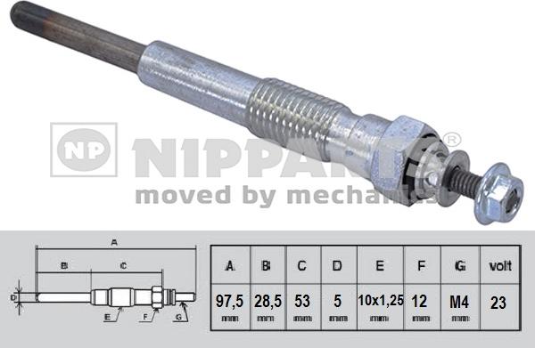 Nipparts N5712030 - Свеча накаливания autodif.ru