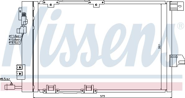 Nissens 94384 - Радиатор кондиционера с осушителем Opel Astra 1.2/1.6/1.8/Zafira 2.2 16V -12.01 autodif.ru