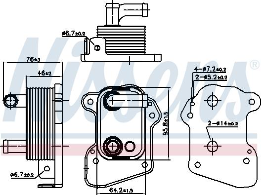Nissens 90977 - Масляный радиатор, двигательное масло autodif.ru