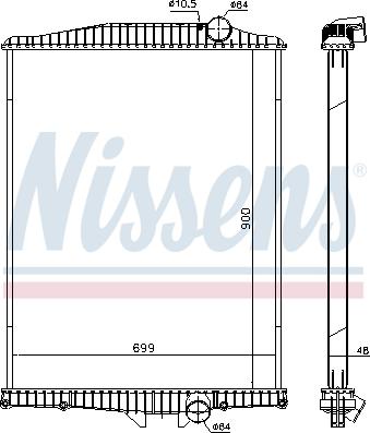 Nissens 654630 - Радиатор, охлаждение двигателя autodif.ru