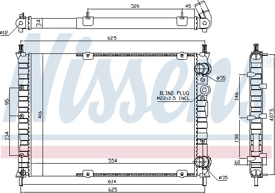 Nissens 691060 - Радиатор, охлаждение двигателя autodif.ru