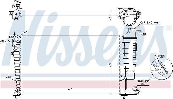 Nissens 690641 - Радиатор, охлаждение двигателя autodif.ru