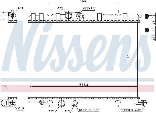 Nissens 63502 - радиатор системы охлаждения! МКПП\ Peugeot 307 1.4/1.6/2.0 00> autodif.ru