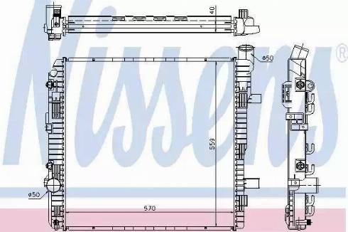 Nissens 62625A - Радиатор, охлаждение двигателя autodif.ru