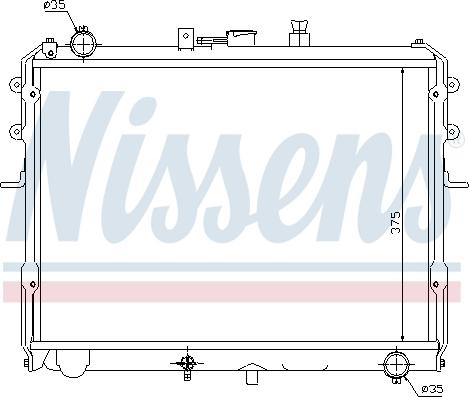 Nissens 67358 - Радиатор охлаждения двигателя autodif.ru