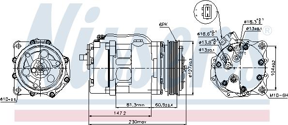 Nissens 89044 - NS89044_компрессор кондиционера!- VW T4 2.4D 90> autodif.ru
