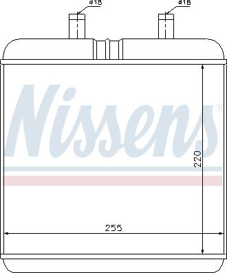 Nissens 71810 - NS71810_радиатор отопителя ! пластик-алюминий 214x263x25 -IVECO DAILY 09.99> autodif.ru