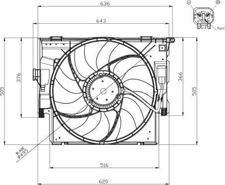 NRF 47956 - Вентилятор, охлаждение двигателя autodif.ru