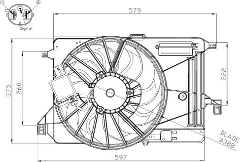 NRF 47964 - Вентилятор, охлаждение двигателя autodif.ru