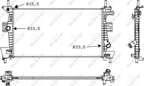 NRF 58487 - NRF 58487_радиатор системы охлаждения!- Ford C-Max-Focus 1.6-2.0i 10> autodif.ru