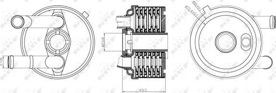 NRF 31187 - Масляный радиатор FIAT PANDA LANCIA Y10 SEAT CORDOBA VW POLO, POLO III, POLO IV 1.0-1.6 03.85-04.12 autodif.ru