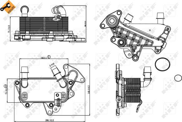 NRF 31264 - Масляный радиатор, автоматическая коробка передач autodif.ru