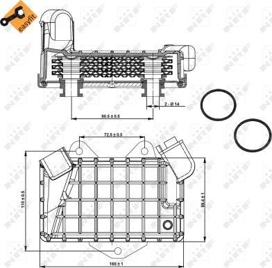 NRF 31274 - Масляный радиатор, двигательное масло autodif.ru