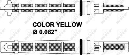 NRF 38212 - форсунка клапан расширительный! Orifice Yellow\ Audi 80/100/A2/A4/A6, VW Passat 97-05 autodif.ru
