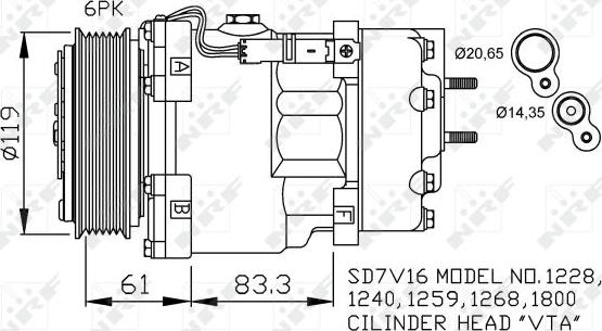 NRF 32198 - Компрессор кондиционера autodif.ru