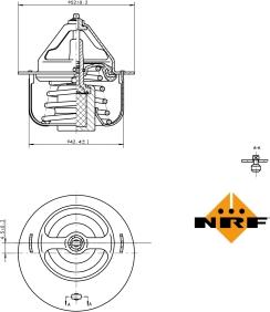 NRF 725057 - Термостат охлаждающей жидкости / корпус autodif.ru
