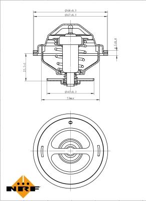 NRF 725194 - Термостат охлаждающей жидкости / корпус autodif.ru