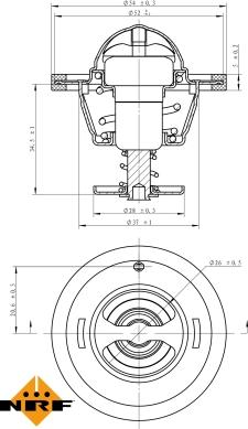 NRF 725126 - Термостат охлаждающей жидкости / корпус autodif.ru