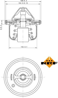NRF 725208 - Термостат охлаждающей жидкости / корпус autodif.ru