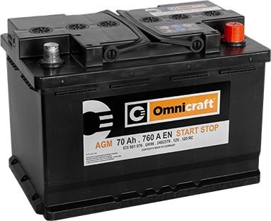 Omnicraft 2402379 - Стартерная аккумуляторная батарея, АКБ autodif.ru