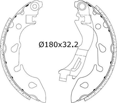 Omnicraft 2255736 - Комплект тормозных колодок, барабанные autodif.ru