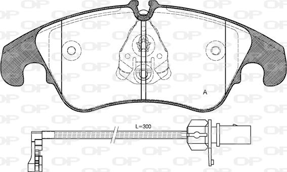 Open Parts BPA1304.31 - Тормозные колодки, дисковые, комплект autodif.ru