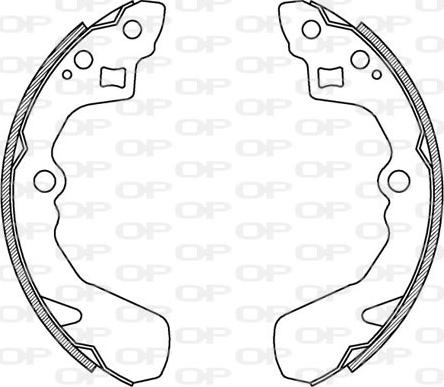 Open Parts BSA2145.00 - Комплект тормозных колодок, барабанные autodif.ru