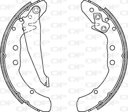 Open Parts BSA2150.00 - Комплект тормозных колодок, барабанные autodif.ru