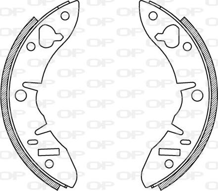 Open Parts BSA2123.00 - Комплект тормозных колодок, барабанные autodif.ru